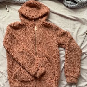 Forever 21 Pink Teddy Coat